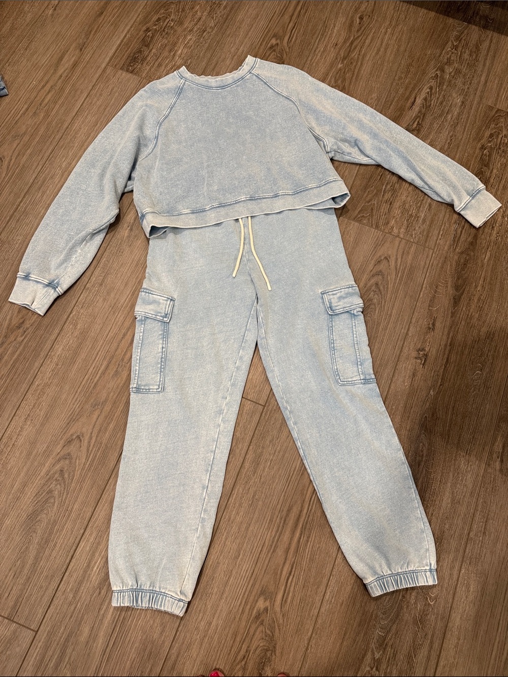 Z Supply Light Blue Cargo Jogger Set